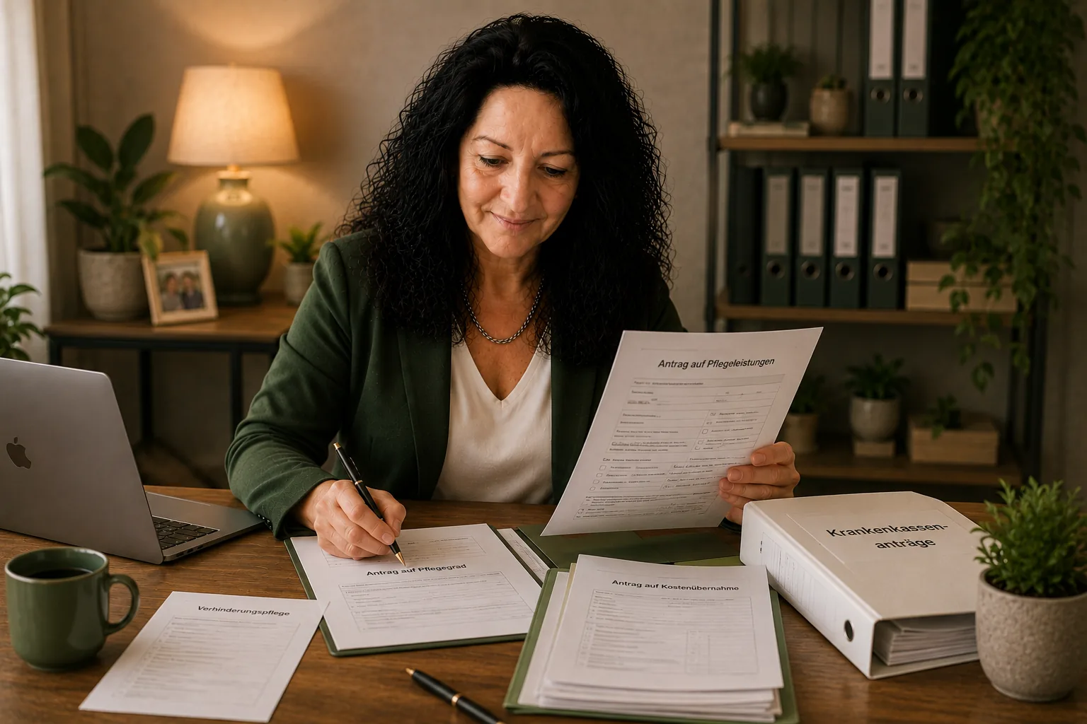 Yvonne Heß unterstützt bei Pflegeantragsunterlagen